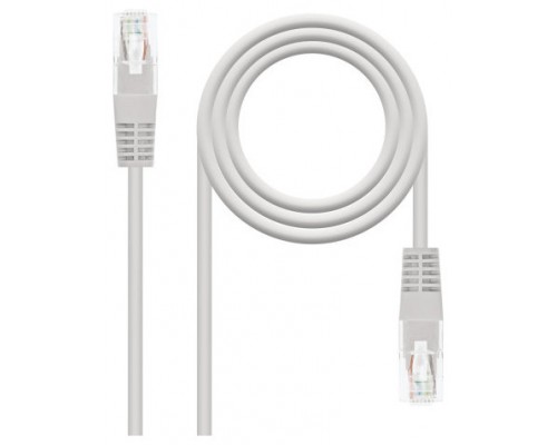 CABLE DE RED LATIGUILLO RJ45 UTP CAT6 AWG24 1.5 M GRIS NANOCABLE