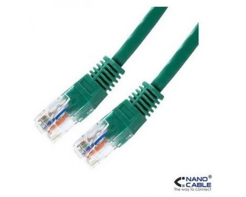 CABLE RED LATIGUILLO RJ45 CAT.6 UTP AWG24,3M VERDE NANOCABLE