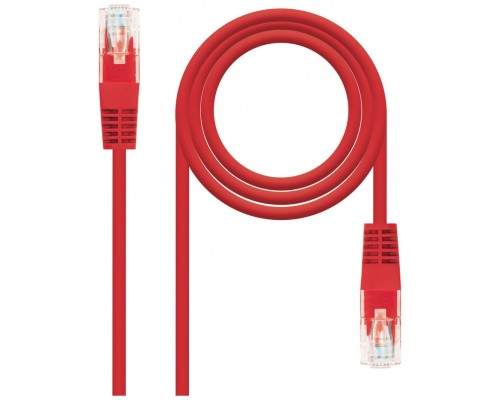 CABLE RED LATIGUILLO RJ45 CAT.6 UTP AWG24,3M ROJO NANOCABLE