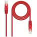 CABLE RED LATIGUILLO RJ45 CAT.6 UTP AWG24,3M ROJO NANOCABLE