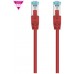 CABLE DE RED LATIGUILLO 600MHZ LSZH SFTP PIMF CAT7 AWG26 0.25 M ROJO NANOCABLE