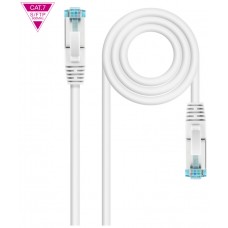 CABLE RED LATIGUILLO RJ45 CAT.7 LSZH SFTP PIMF AWG26 25 CM NANOCABLE BLANCO