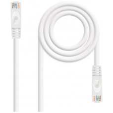 CABLE DE RED LATIGUILLO RJ45 UTP CAT6A AWG24 LSZH 0.25 M BLANCO NANOCABLE