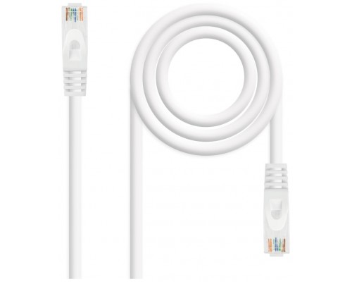 CABLE DE RED LATIGUILLO RJ45 UTP CAT6A AWG24 LSZH 0.25 M BLANCO NANOCABLE