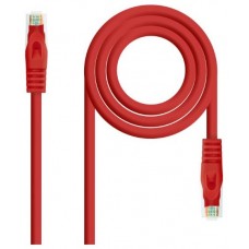 CABLE DE RED LATIGUILLO RJ45 UTP CAT6A AWG24 LSZH 0.30 M ROJO NANOCABLE