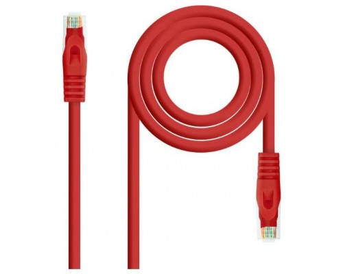 CABLE DE RED LATIGUILLO RJ45 UTP CAT6A AWG24 LSZH 0.30 M ROJO NANOCABLE