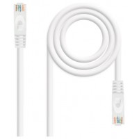 CABLE RED LATIGUILLO RJ45 CAT.6A LSZH UTP AWG24, 0.30M BLANCO NANOCABLE