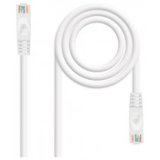 CABLE RED LATIGUILLO RJ45 CAT.6A LSZH UTP AWG24, 0.30M BLANCO NANOCABLE