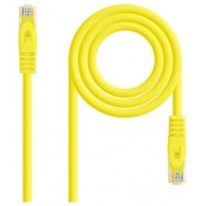 CABLE RED LATIGUILLO RJ45 CAT.6A LSZH UTP AWG24, 0.30M AMARILLO NANOCABLE