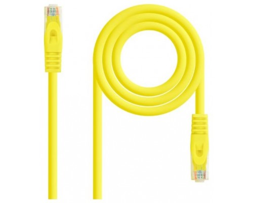 CABLE RED LATIGUILLO RJ45 CAT.6A LSZH UTP AWG24, 0.30M AMARILLO NANOCABLE