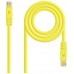 CABLE RED LATIGUILLO RJ45 CAT.6A LSZH UTP AWG24, 0.30M AMARILLO NANOCABLE