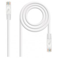 CABLE DE RED LATIGUILLO RJ45 UTP CAT6A AWG24 0.5 M BLANCO NANOCABLE