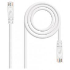 CABLE DE RED LATIGUILLO RJ45 UTP CAT6A AWG24 0.5 M BLANCO NANOCABLE