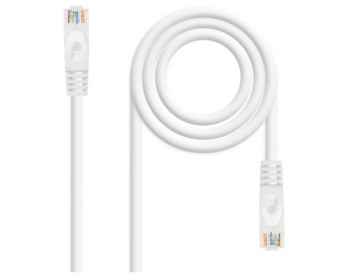 CABLE DE RED LATIGUILLO RJ45 UTP CAT6A AWG24 0.5 M BLANCO NANOCABLE