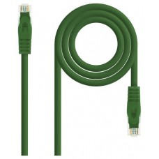 CABLE RED LATIGUILLO RJ45 CAT.6A LSZH UTP AWG24, 1M VERDE NANOCABLE