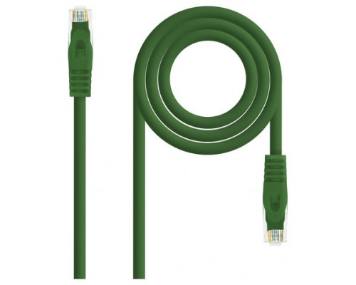 CABLE RED LATIGUILLO RJ45 CAT.6A LSZH UTP AWG24, 1M VERDE NANOCABLE