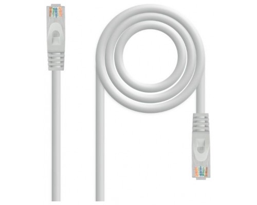 CABLE DE RED LATIGUILLO RJ45 UTP CAT6A AWG24 LSZH 1.5 M GRIS NANOCABLE