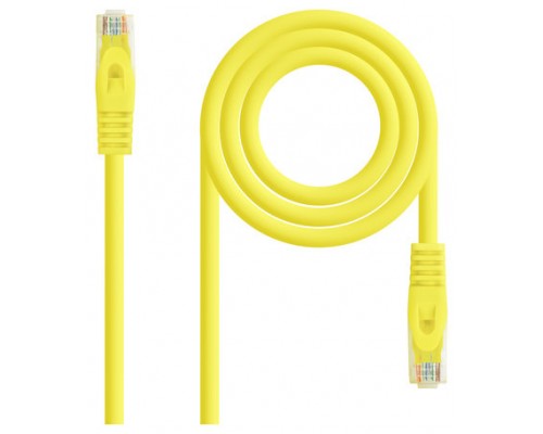 CABLE RED LATIGUILLO RJ45 CAT.6A LSZH UTP AWG24, 1M AMARILLO NANOCABLE