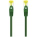 CABLE DE RED LATIGUILLO RJ45 SFTP CAT6A AWG26 0.25 M VERDE NANOCABLE