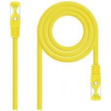 CABLE DE RED LATIGUILLO RJ45 SFTP CAT6A AWG26 0.25 M AMARILLO NANOCABLE