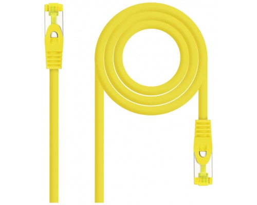 CABLE DE RED LATIGUILLO RJ45 SFTP CAT6A AWG26 0.25 M AMARILLO NANOCABLE