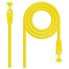 CABLE RED LATIGUILLO RJ45 CAT.6A LSZH SFTP AWG26, 0.30M AMARILLO NANOCABLE