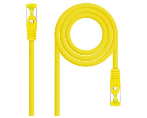 CABLE RED LATIGUILLO RJ45 CAT.6A LSZH SFTP AWG26, 0.30M AMARILLO NANOCABLE