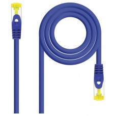 CABLE DE RED LATIGUILLO RJ45 SFTP CAT6A AWG26 1 M AZUL NANOCABLE