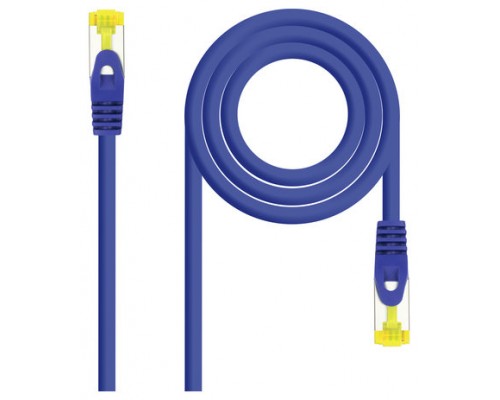 CABLE DE RED LATIGUILLO RJ45 SFTP CAT6A AWG26 1 M AZUL NANOCABLE