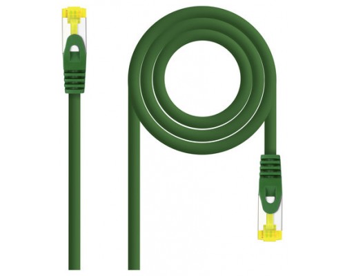 CABLE DE RED LATIGUILLO RJ45 SFTP CAT6A AWG26 1 M VERDE NANOCABLE