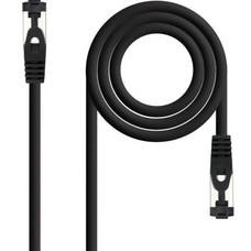 CABLE DE RED LATIGUILLO SSTP CAT8.1 AWG26 0.5 M NEGRO NANOCABLE