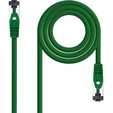CABLE DE RED LATIGUILLO SSTP CAT8.1 AWG26 0.5 M VERDE NANOCABLE