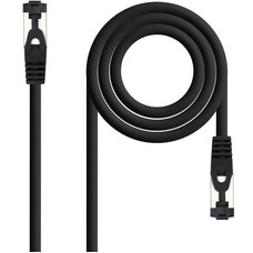 CABLE DE RED LATIGUILLO SSTP CAT8.1 AWG26 0.25 M NEGRO NANOCABLE