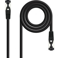 CABLE DE RED LATIGUILLO SSTP CAT8.1 AWG26 0.30 M NEGRO NANOCABLE