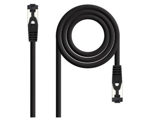 CABLE DE RED LATIGUILLO SSTP CAT8.1 AWG26 2 M NEGRO NANOCABLE