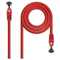 CABLE DE RED LATIGUILLO SSTP CAT8.1 AWG26 2 M ROJO NANOCABLE
