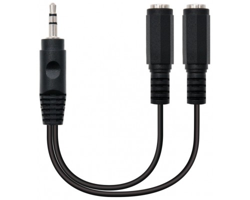 Nanocable Cable Audio Estéreo 2Jack 3.5H Jack 3.5M