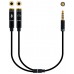 Nanocable Cable Ad AudioJack 3.5 4Pin-2x 3pin 30cm