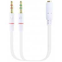 Nanocable Cable Audio Jack 3.5/H 2xJack 3.5/M 20cm