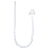 ORGANIZADOR DE CABLES FLEXIBLE 25MM 2 M BLANCO NANOCABLE