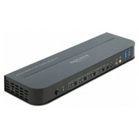 KVM Delock Conmutador HDMI 4x1 KVM 4K 60 Hz con USB 3.0 y audio