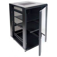 ARMARIO DE SUELO RACK 19"" 22U 800x800 PUERTA DOBLE PERFORADA