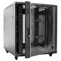ARMARIO DE SUELO RACK 19"" 18U 600x800 PUERTA DE CRISTAL