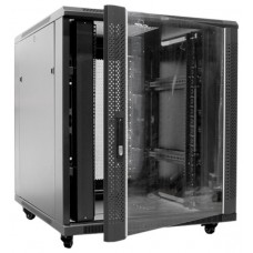 ARMARIO DE SUELO RACK 19"" 18U 600x800 PUERTA DE CRISTAL