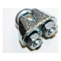 Sujeta cables recto galvanizado din 741