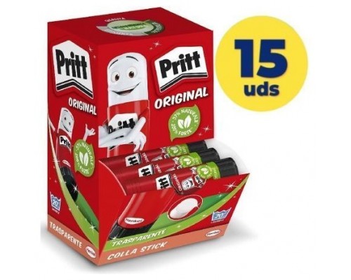 CAJA DE PEGAMENTO EN BARRA PRITT 22G/15 UDS