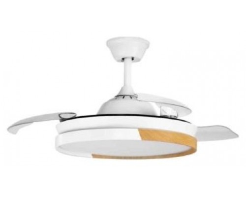 FABRILAMP VENTILADOR EMPERADOR 72W BLANCO/HAYA 3 ASPAS DESPLEGABLES 7200LM CONTROL REMOT·