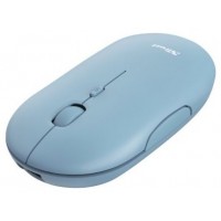 RATON OPTICO WIRELESS RECARGABLE PUCK AZUL TRUST