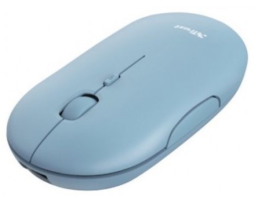 RATON OPTICO WIRELESS RECARGABLE PUCK AZUL TRUST