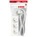 Regleta equip con 3 tomas cable-MR1 Regleta equip con 3 tomas cable